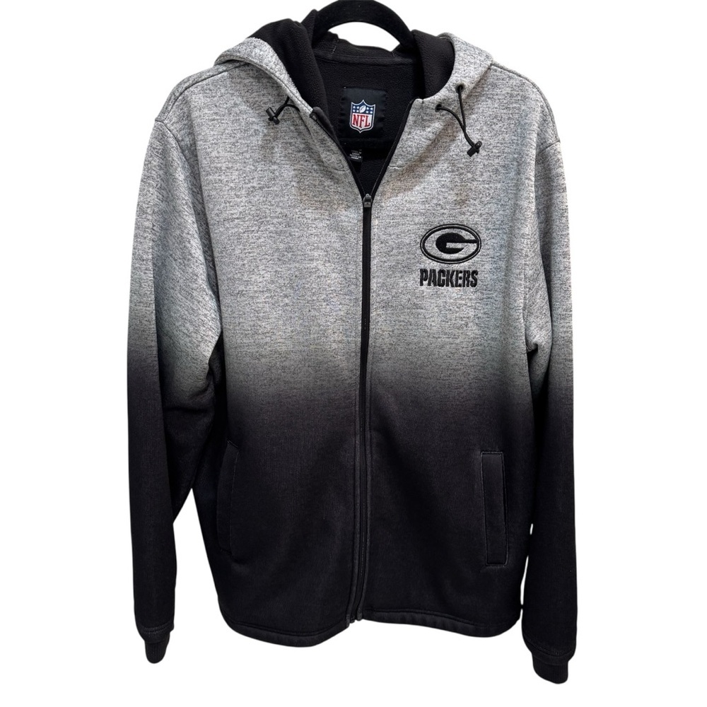 Green Bay Packers Full Zip Hoodie Sweatshirt Jacket NFL Men's Large